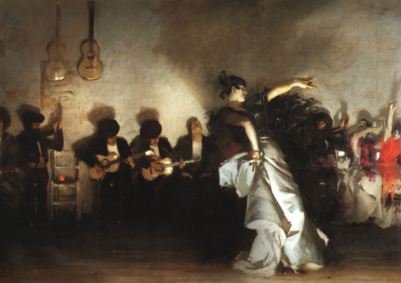 Jhon Singer Sargent, El jaleo, 1882, olio su tela, 237 x 352 cm, Isabella Stewart Gardner Museum, Boston