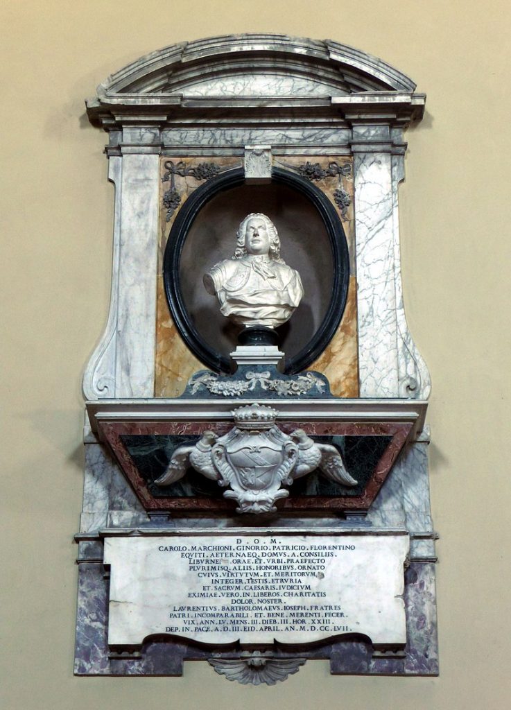 Tomba Marchese Carlo Ginori, 1757, Livorno, Cattedrale di San Francesco