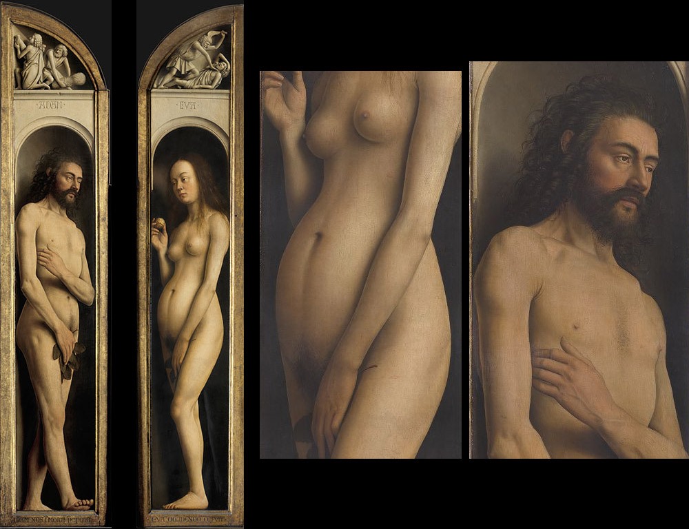 Particolare del Polittico raffigurante Adamo ed Eva