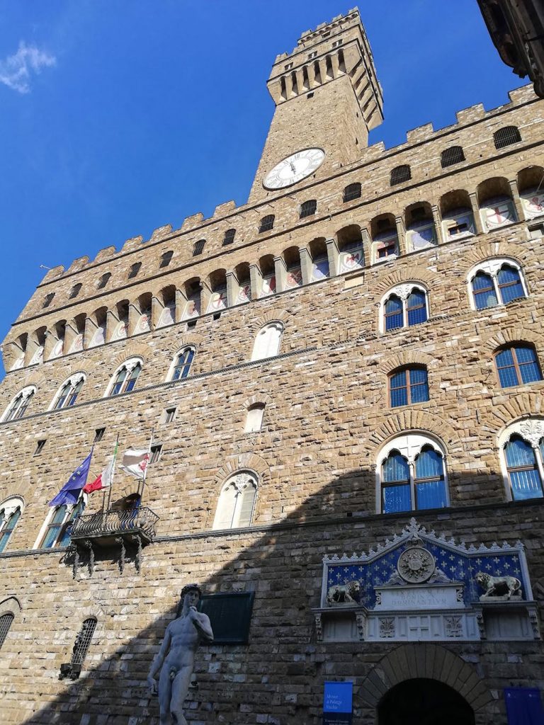 Il David di Michelangelo a Palazzo Vecchio