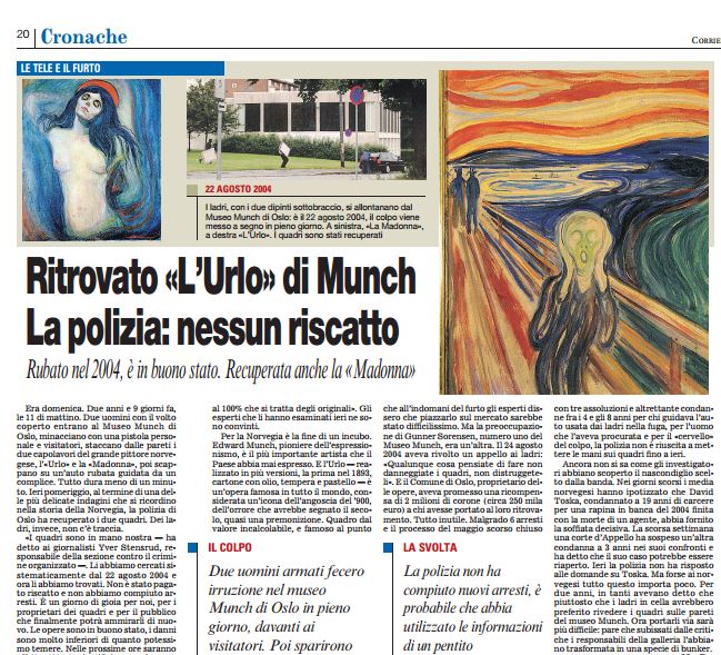 L'Urlo Rubato di Munch