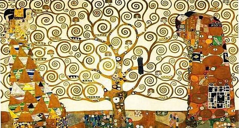 G. Klimt, l'albero della vita, olio su tela, 1905-1907 ca.