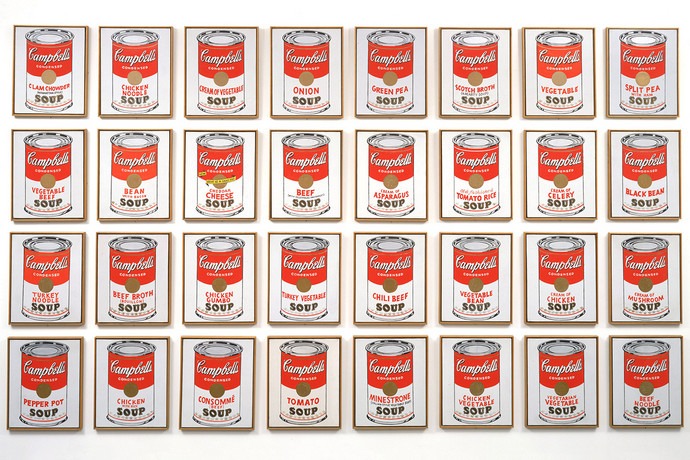 Andy Warhol, Campbell’s Soup Cans, 1962, New York, Museum of Modern Art (MoMA)