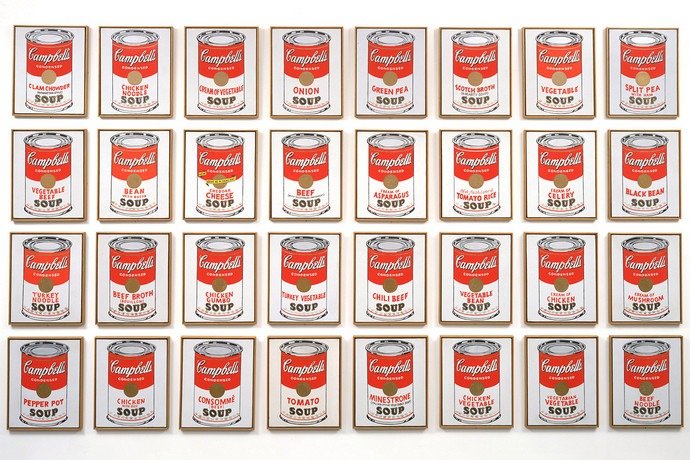 Andy Warhol, Campbell’s Soup Cans, 1962, New York, Museum of Modern Art (MoMA)