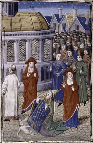 Raffigurazione del parto della papessa Giovanna 