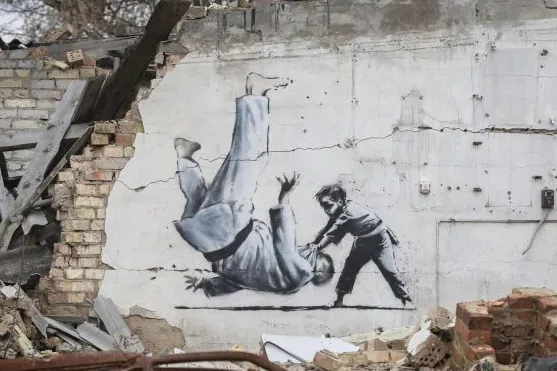 Banksy e il Bambino judoka contro Putin, Ucraina