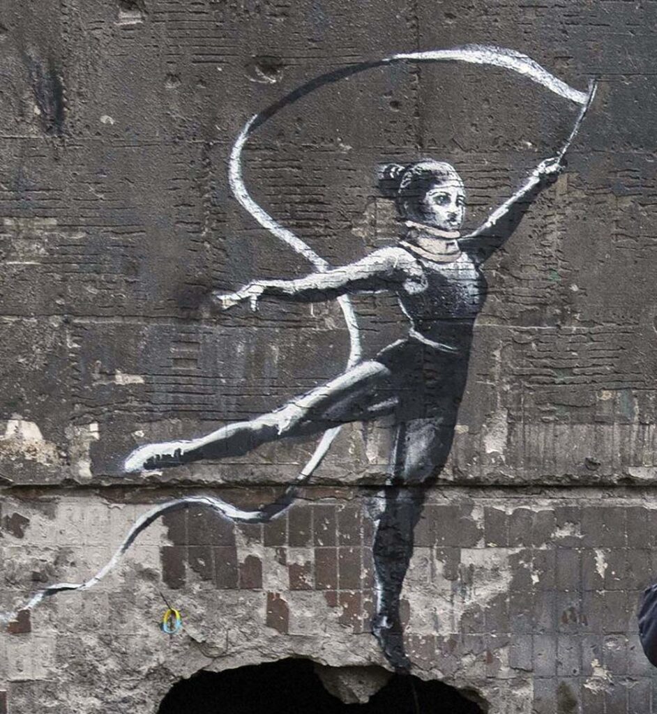 Banksy, Ginnasta con Nastro, Ucraina