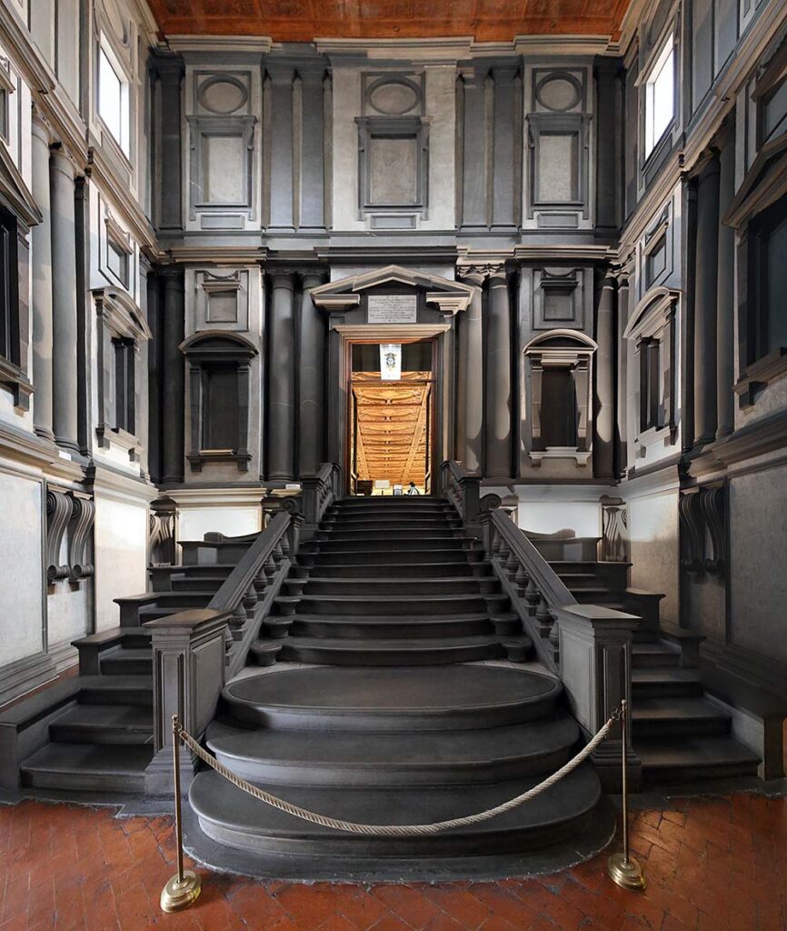 Biblioteca Medicea Laurenziana, vestibolo e scala di Michelangelo