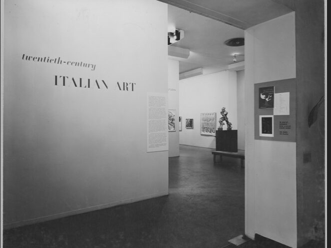 mostra Twentieth Century Italian Art,  MoMA, New York, 28 giugno-18 settembre 1949