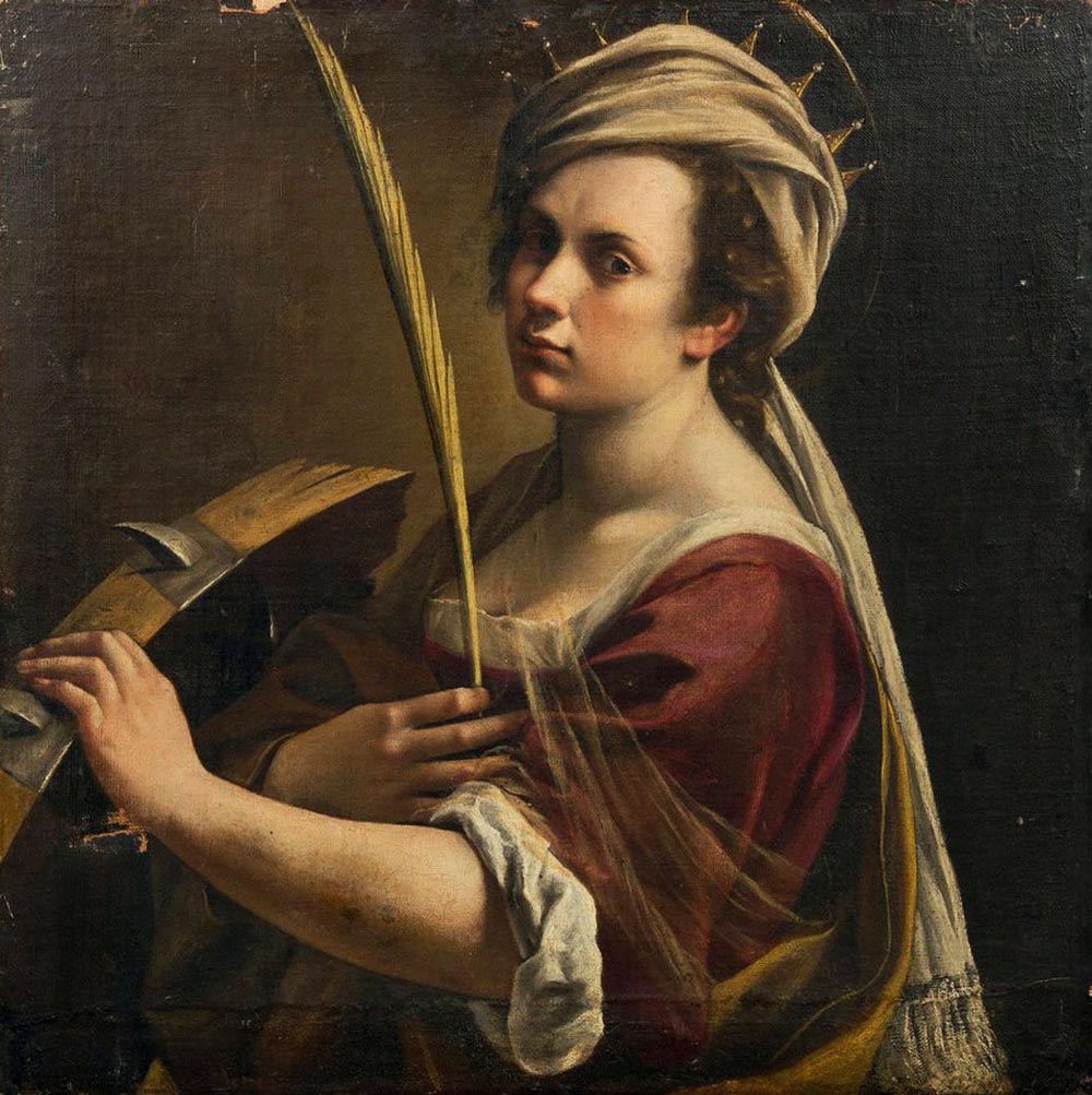 Artemisia Gentileschi, autoritratto come santa Caterina d'Alessandria, National Gallery, Londra