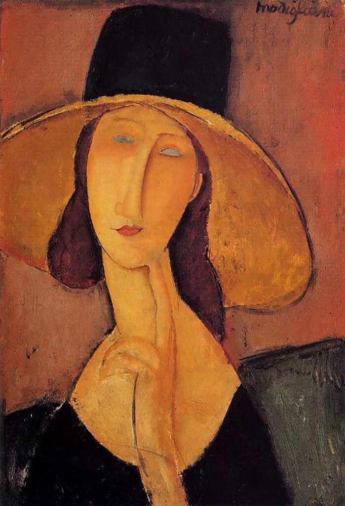 Ritratto di Jeanne Hébuterne con Cappello, di Amedeo Modigliani