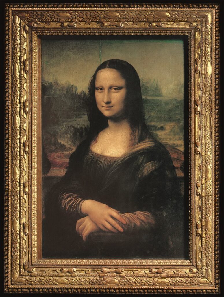 La Gioconda, di Leonardo da Vinci, col suo sorriso enigmatico