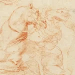 Raffaello disegno preparatorio per la Battaglia di Ponte Milvio - ASTA