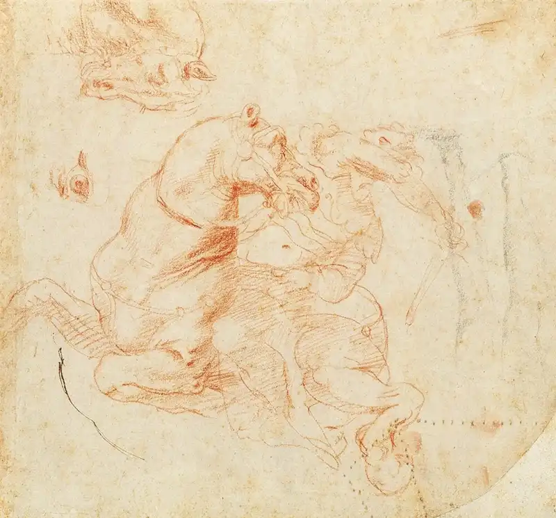 Raffaello, disegno preparatorio per la Battaglia di Ponte Milvio va all'asta