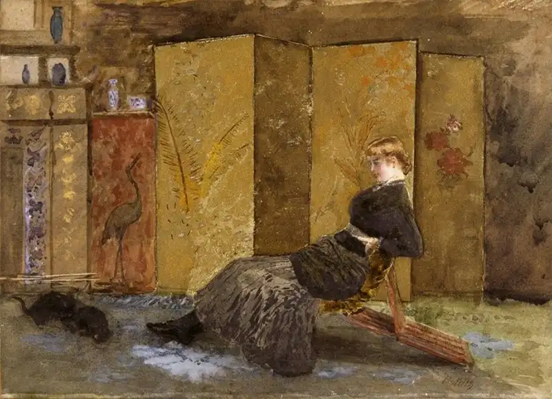 Giuseppe De Nittis e il giapponismo, Il paravento giapponese