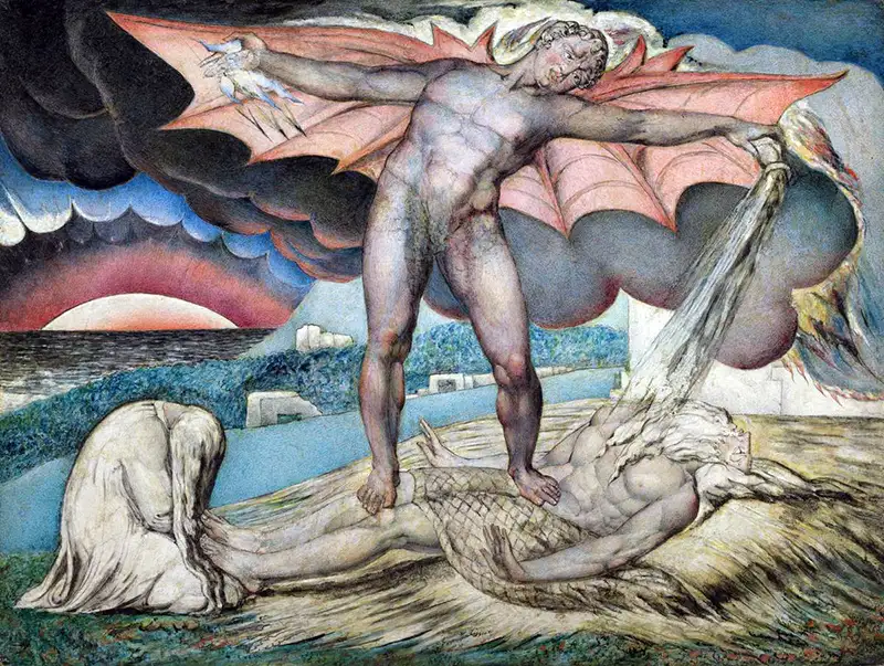 William Blake - Satana punisce Giobbe