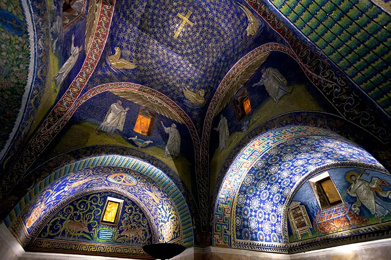 mosaici soffitto mausoleo galla placidia